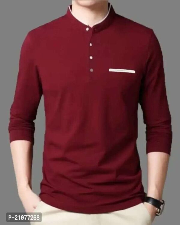 Stylish Fancy Cotton Blend T-Shirts For Man - Image 2