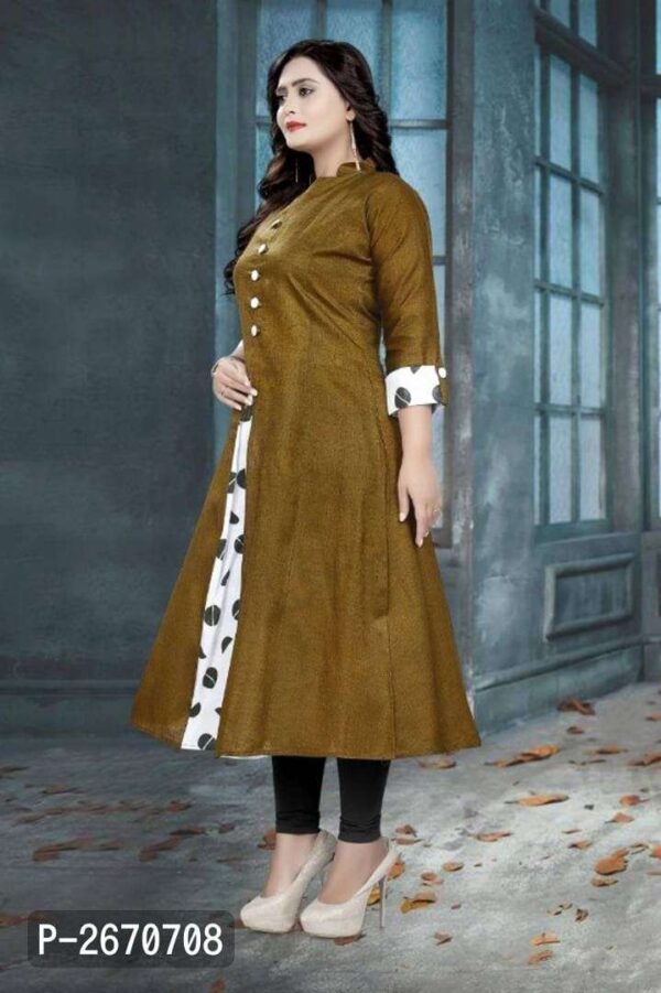 Cotton Self Design Kurtas For Women - Image 3