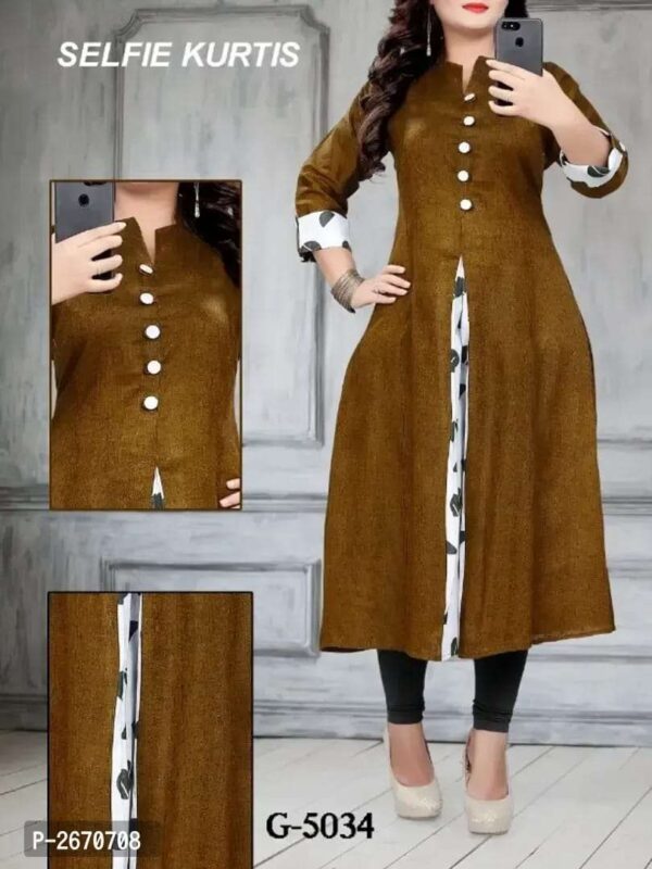 Cotton Self Design Kurtas For Women - Image 2