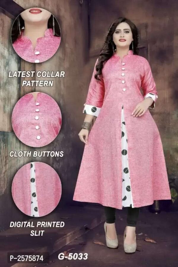 Cotton Self Design Kurtas For Women - Image 6