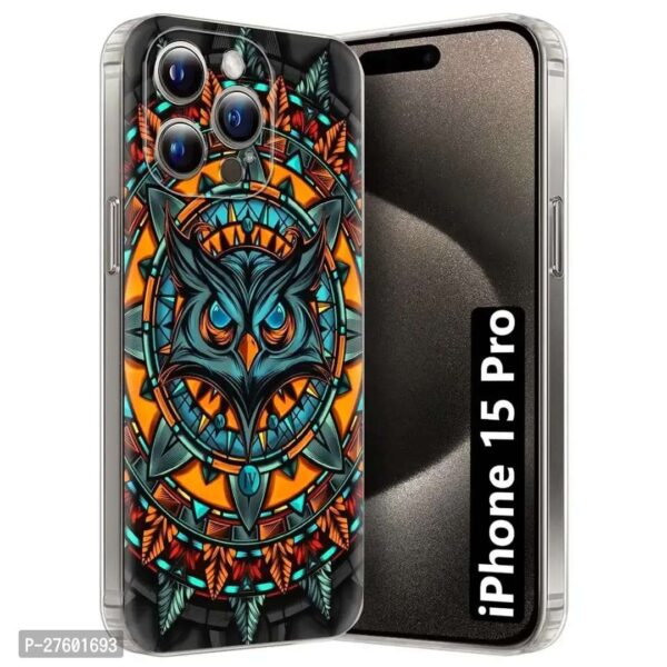 Memia Transparent Designer Printed Soft Back Cover for Apple iPhone 15 Pro /Designer Back Cover for Apple iPhone 15 Pro
