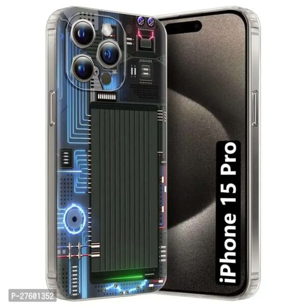 Memia Back Cover for Apple iPhone 15 Pro Designer | Printed|Transparent |Flexible| Silicon