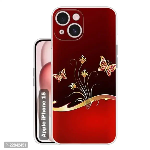 Flower Back Cover for Apple iPhone 15  Designer | Printed|Transparent |Flexible| Silicon Back Case for Apple iPhone 15 - Image 9