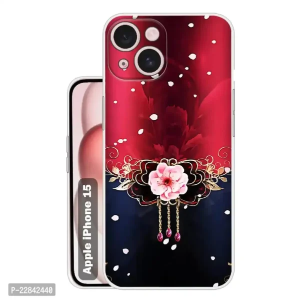 Flower Back Cover for Apple iPhone 15  Designer | Printed|Transparent |Flexible| Silicon Back Case for Apple iPhone 15 - Image 10