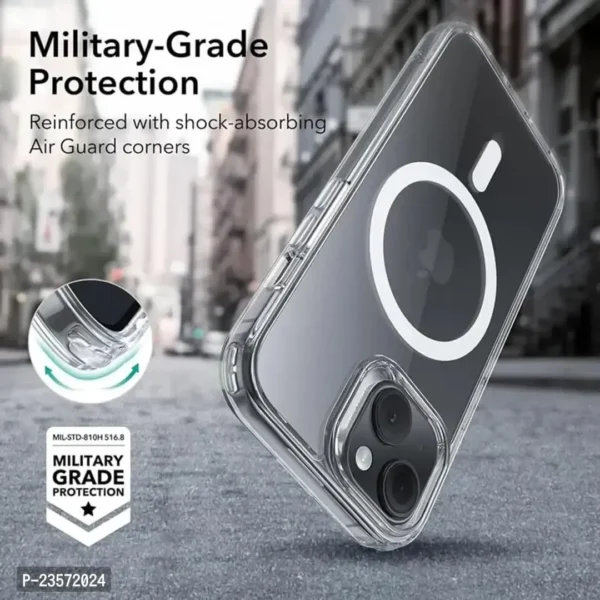 Back Case for Apple iPhone 15 Plus | Non-Yellowing | Military-Grade Protective Case | Hard Back  Soft Bumper | Raised Bezels for Extra Protection of Camera  Screen (Liquid Crystal Clear). - Image 7