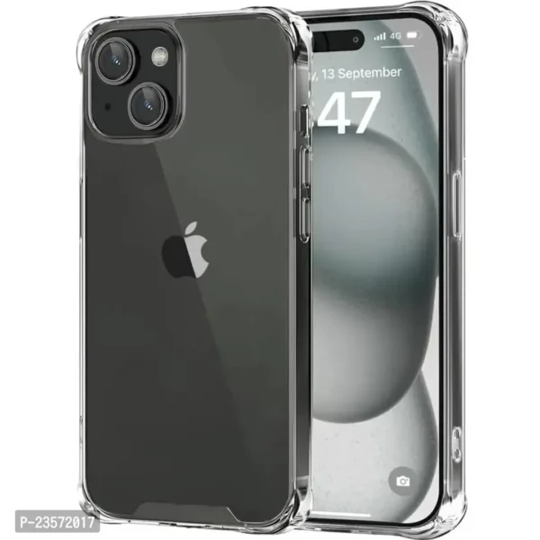 Back Case for Apple iPhone 15 Plus | Non-Yellowing | Military-Grade Protective Case | Hard Back  Soft Bumper | Raised Bezels for Extra Protection of Camera  Screen (Liquid Crystal Clear). - Image 4