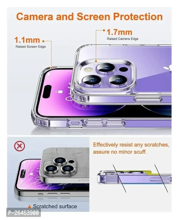 Back Cover for Apple iPhone 14 Pro (Transparent, Shock Proof, Silicon, Pack of: 1) - Image 5