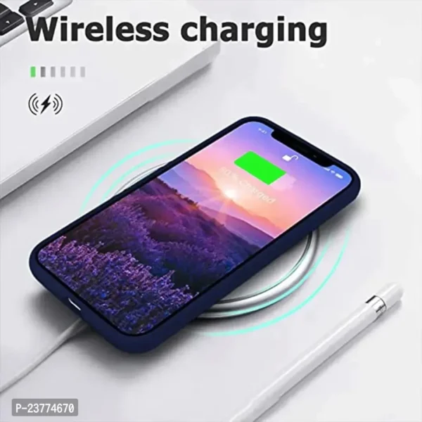 Ultra-Smooth  Shockproof Liquid Silicon Back Cover Case for Apple iPhone 12 Mini - Image 7