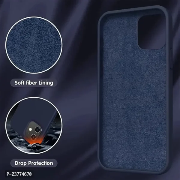 Ultra-Smooth  Shockproof Liquid Silicon Back Cover Case for Apple iPhone 12 Mini - Image 8