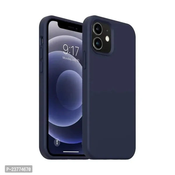 Ultra-Smooth  Shockproof Liquid Silicon Back Cover Case for Apple iPhone 12 Mini - Image 5