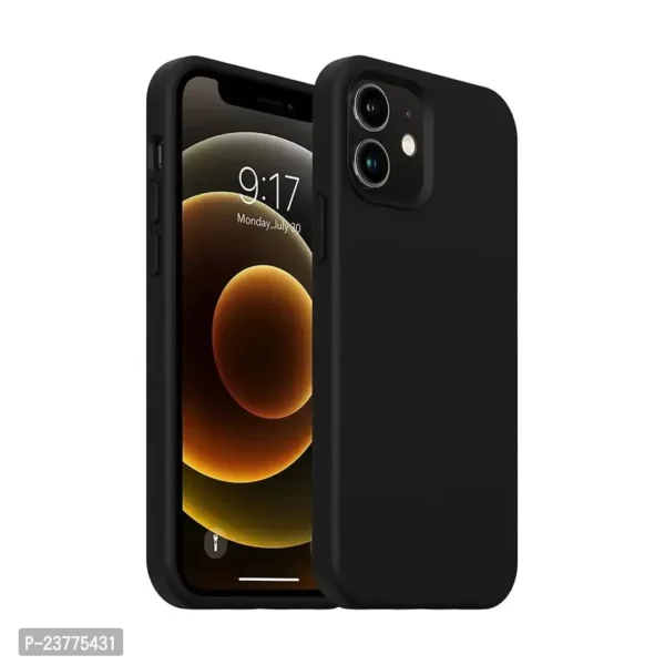Ultra-Smooth  Shockproof Liquid Silicon Back Cover Case for Apple iPhone 12 Mini - Image 3
