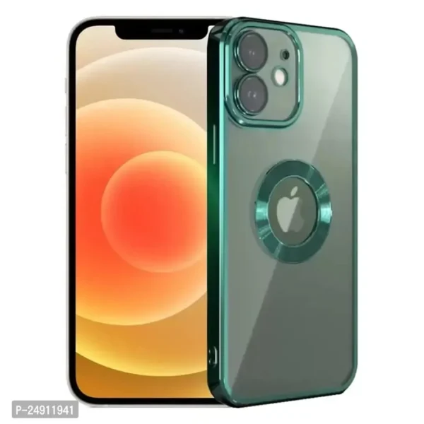 Chrome Plated Transparent Silicone Back Cover for Apple iPhone 12 /12 Pro