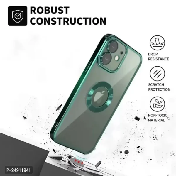 Chrome Plated Transparent Silicone Back Cover for Apple iPhone 12 /12 Pro - Image 8