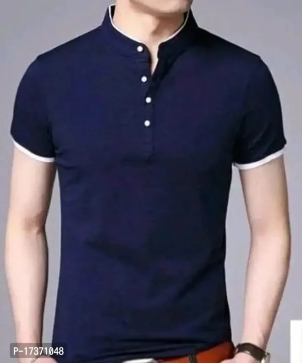 Men's Cotton| Half Sleeve Regular Fit Ban Collar T-shirt