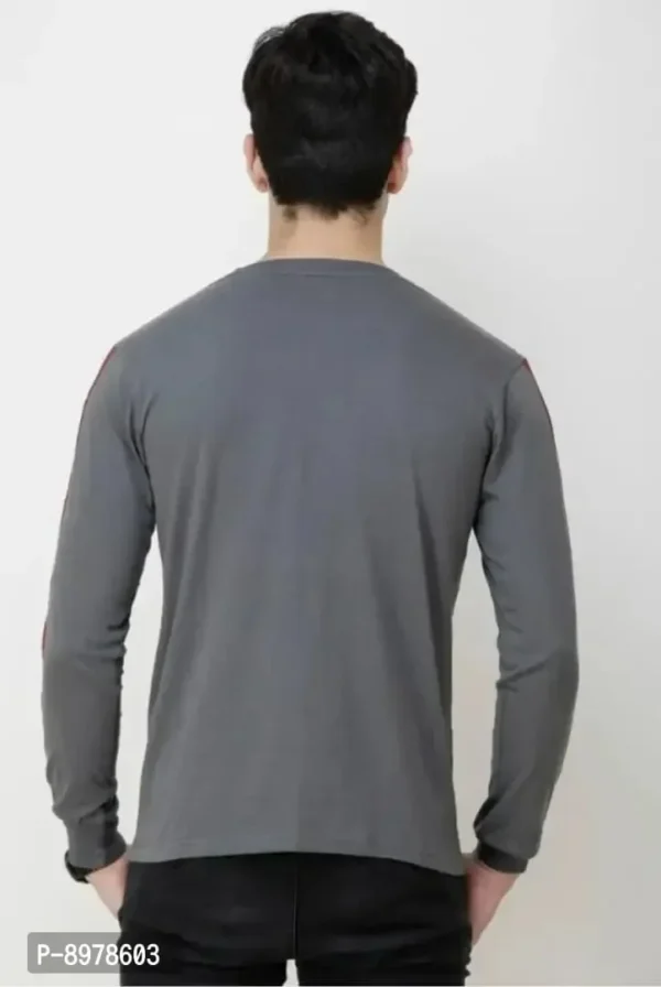 Stylish Round Neck Cotton Full Sleeve T-shirt For Men - Image 8