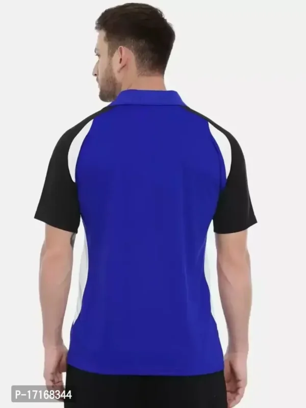 Classic Comfort: Mens Polo Neck Poly Cotton T-Shirt - Image 2