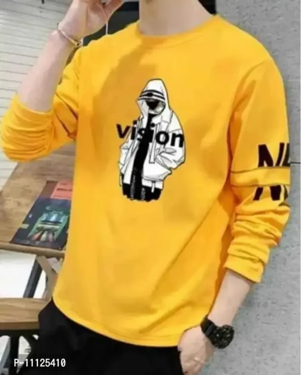 Men Cotton Blend Printed Full Sleeeves T shirt